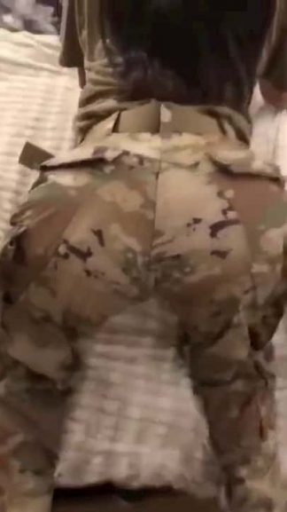 Hot brunette sex of real army slut on Snapchat