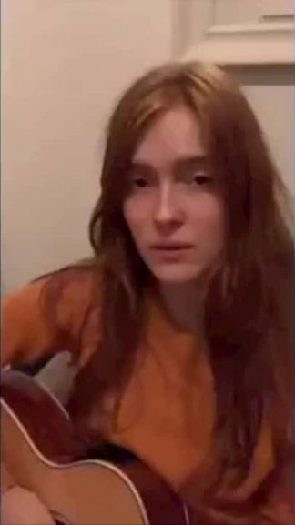 Sexy white teen redhead w tiny tits showing nude snaps and singing