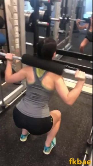 Horny brunette Snapchat girl w/ hot tits picked up at the gym by black guy