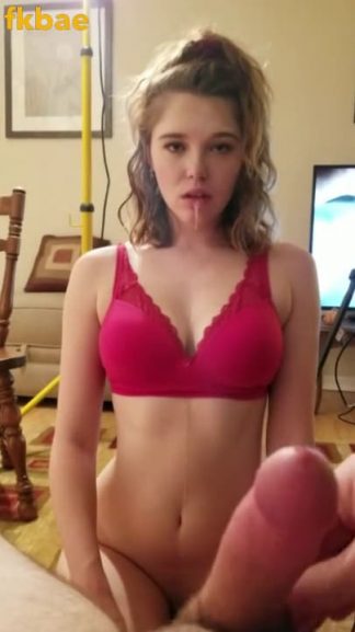 Amateur Snapchat blowjob lovely busty blonde patiently waits for a cum in her mouth