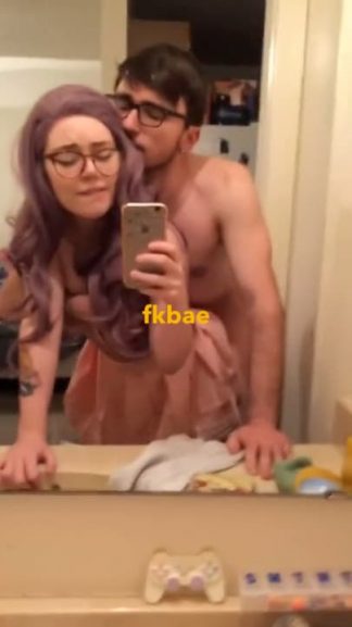 Teen Snapchat leaks lovely girl with bouncing tits having selfie sex