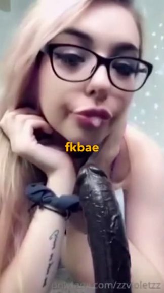 Pretty teen with big tits and glasses riding huge dildo on free nude Snapchat