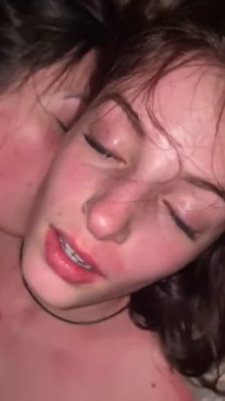 Threesome Snapchat sex with two horny drunk college babes and they moan with pleasure